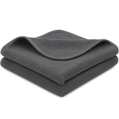 Docat Microfiber Cleaning Cloth 350 Gsm | Cleaning Towels For Kitchen Thick Lint & Streak-Free Multipurpose Cloths (Set Of 2) - Grey