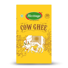 Pure Organic Cow Ghee By Heritage | Good Source Of Healthy Desi Cow Ghee Perfect For Halwa & Sweets | (1 Litr) 33.8 Ounce | Box Pack