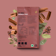 OT India Adrak Chai + Masala Chai - Pack Of 2 X 250gm, 8.8 Ounce Each | Ginger Tea & Premium Mix Of 7 Spices Tea - Strong, Natural & Aromatic Flavor | Caffeine Free