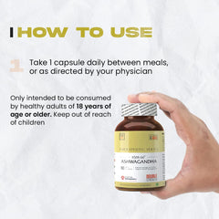 Klr. Fit's Ksm 66 Ashwagandha Organic Capsules 1200 Mg For Extra Strength & Power, For Men & Women, Pure & Potent Stress Relief, Rejuvenates Mind & Body | 30 Veg Capsules 100gm 0.2lbs