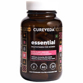Cureveda Essential Multivitamin For Women , D3, Zinc, Vitamin C, Iron, Biotin | 60 Tablets , 100gm 0.2lbs
