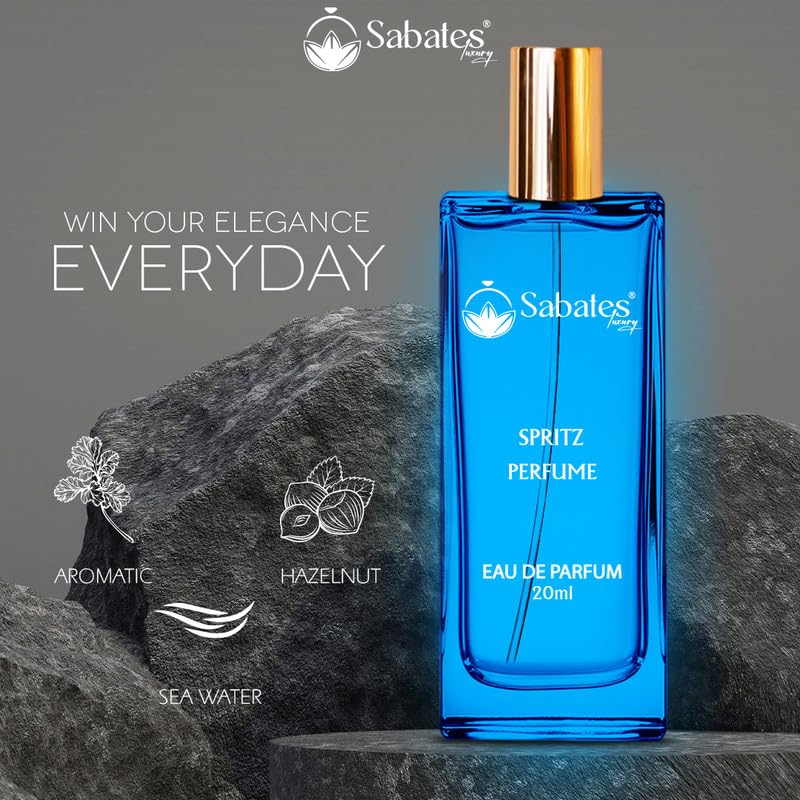 Sabates Spritz Eau De Parfum Each 20ml 0.6 Fl.oz. Combo Of 2 | Long Lasting, Affordable Luxury Fragrance For Men Sabates Spritz Eau De Parfum Each 20ml 0.6 Fl.oz. Combo Of 2 | Long Lasting, Affordable Luxury Fragrance For Men
