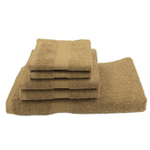 Patpug 100% Indian Cotton Plush Towel Set 1200 Gsm | Highly Absorbent, Fade Resistant, Quick Drying (Sepia Brown) - 5 Piece