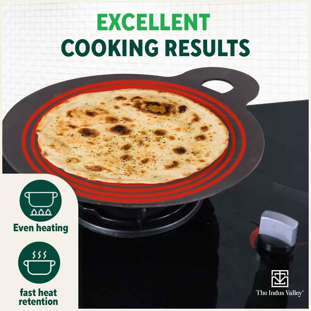 Pre-Seasoned Black Iron Concave Tawa For Dosa, Chapathi - 31cm, 12 Inch, 1.7 Kg | Gas Compatible, 100% Pure & Toxin-Free, No Chemical Coating Pre-Seasoned Black Iron Concave Tawa For Dosa, Chapathi - 31cm, 12 Inch, 1.7 Kg | Gas Compatible, 100% Pure & Toxin-Free, No Chemical Coating