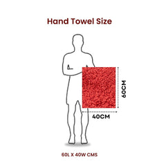Akiko Home 100% Cotton Essential Series Hand Towels 800 Gsm | Soft, Absorbent & Durable, Cotton Hand Towel For Bathroom Use, Gentle On Skin- Pack Of 4 (Maroon & Green)