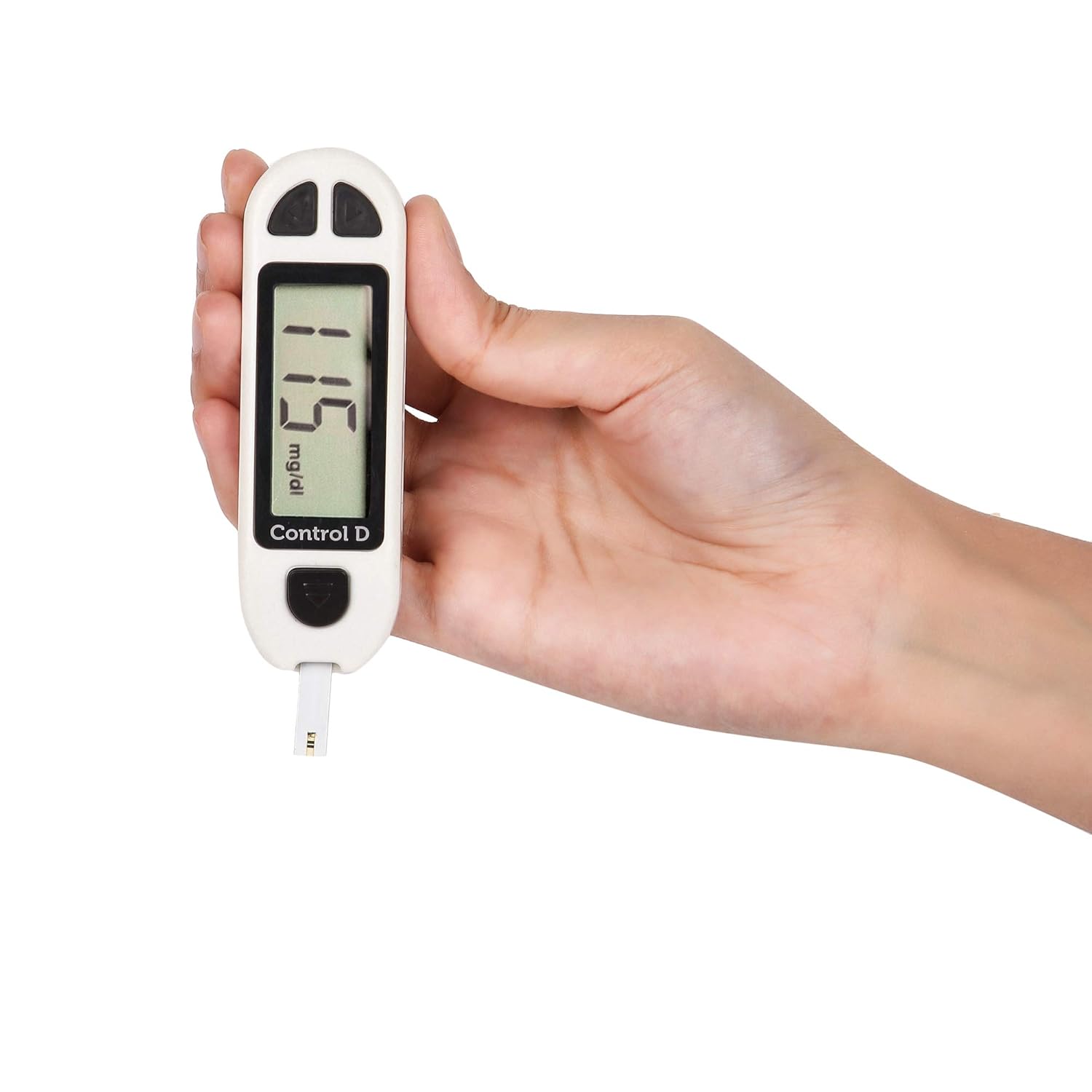 Control D White Glucometer + Blood Glucose Test Strips - 50 Strips Control D White Glucometer + Blood Glucose Test Strips - 50 Strips