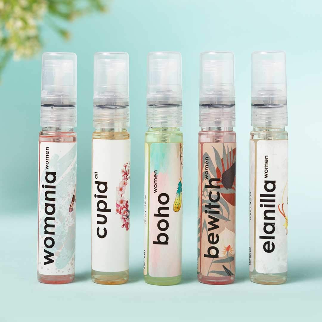Adiveda Natural Perfume Trial Set Of 5 For Women  12ml Each 0.4 Fl.oz. | Long Lasting Natural Fragrances Adiveda Natural Perfume Trial Set Of 5 For Women  12ml Each 0.4 Fl.oz. | Long Lasting Natural Fragrances