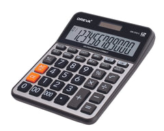 Oreva Or-1712-C Solar & Battery Desktop Calculator With Large Display & Big Sensitive Button | Standard Function Calculator For Students, School, Collage, Home, Office, Shop | Silver
