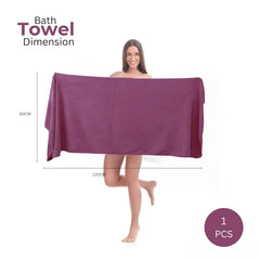 Black Gold The Finer Touch Premium Microfiber Bath Towel 800 Gsm | Ultra Soft & Absorbent Quick Dry Towel Lightweight Microfiber Bath Towel (Wine) - Pack Of 2