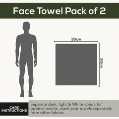 Spread Spain 100% Cotton Face Towel 600 Gsm | Roman Face Towel Super Absorbent Soft & Quick Dry Towels (Navy Blue) -Set Of 2