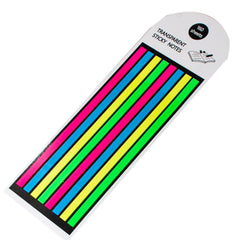 Transparent Long Page Neon Highlighter Strips Sticky Index Tabs Multicolor 160 Sheets - Pack Of 1