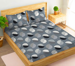 Kingston Collection 1 King Size Bedsheet With 2 Pillow Covers | 108 X 108 Inches, Grey & Black - Designed For A Comfortable & Luxurious | Soft Sheets, Breathable & Shrinkage