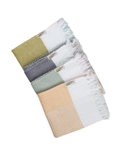 Ramraj 100% Cotton Signature Checked Bath Towel 1200 Gsm (Multicolor)- Pack Of 4