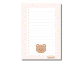 A5 Notes/To Do List Notepad, Beautiful Daily Checklist Pad, 50 Tear-Off Sheets (Bear) Pack Of 1