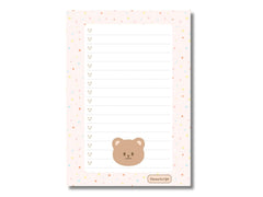 A5 Notes/To Do List Notepad, Beautiful Daily Checklist Pad, 50 Tear-Off Sheets (Bear) Pack Of 1