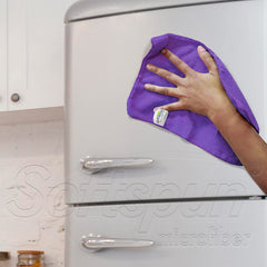 Softspun Microfiber Small Wipes Towel 340 Gsm | Multipurpose Super Soft Absorbent Cleaning Towels | 15 Piece (Purple)