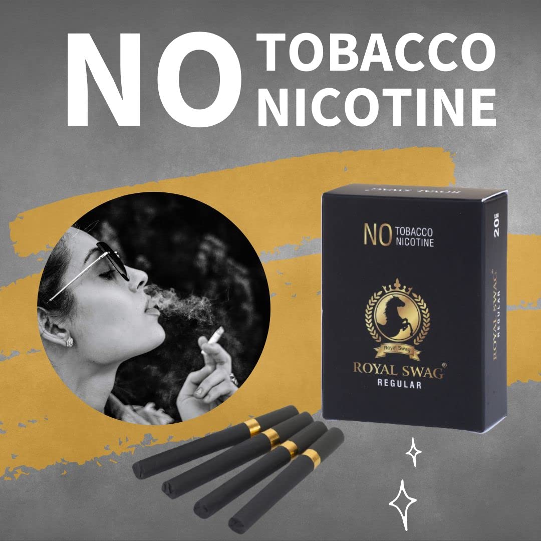 Royal Swag Herbal Cigarette Regular, Frutta Flavoured 400 Sticks 100% No Nicotine & No Tobacco - Smoking Cessation & 100% Natural 20ml Shot Anti Addiction Spray | Pack Of 400 Royal Swag Herbal Cigarette Regular, Frutta Flavoured 400 Sticks 100% No Nicotine & No Tobacco - Smoking Cessation & 100% Natural 20ml Shot Anti Addiction Spray | Pack Of 400