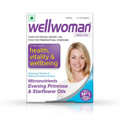 Wellwoman Multivitamin Capsules With Evening Primrose Oil, Immunity, Helps Reduce Pms , Pcos Symptoms | Vegetarian 30 Capsules , 50gm 0.1lbs
