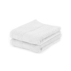 Premium 100% Combed Cotton Hand Towels 400 Gsm | Ultra Soft, Quick Dry & Highly Absorbent, For Home, Gym & Travel Hand Towel (White) - Pack Of 2