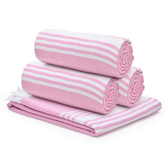 The Better Home Cotton Large Size Bath Towel 1200 Gsm | Soft Towel For Men Women Anti-Odour High Absorbency Quick Dry Towel (Pink) - 4 Pcs