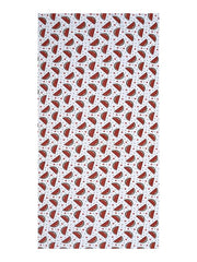 Mafatlal Coo Coo 100% Cotton Kids Bath Towel 250 Gsm | Soft, Lightweight & Quick-Dry Fun Cartoon Print Towel (Red) - 1 Pcs