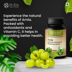 Dr. Era Ayurveda Amla Tablet - Pure Herbs Used | Rich In Vitamin C & Antioxidants , Improves Digestion, Enhances Vision | 50 Veg Tablets , 100gm 0.2lbs , Each Pack Of 2