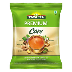 Tata Tea Premium Care Black Tea - 250gm, 8.8 Ounce | Delicious Tea With Goodness Of Tulsi, Mulethi, Ginger, Brahmi & Elaichi - Medium Caffeine Chai Patti