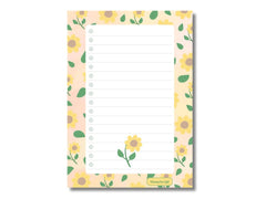 A5 Notes/To Do List Notepad, Beautiful Checklist Pad, Tear-Off Sheets (Sunflower) Pack Of 1