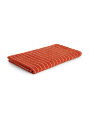 Welspun 100% Cotton Large 250 Gsm Dobby Solid 2-In-1 Bath Towel (Rust)