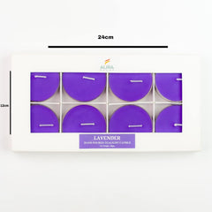 CANDLE BIG LAVENDER FRAGRANCE TEALIGHT | BURNING TIME 9 HOURS PACK OF 8 CANDLES