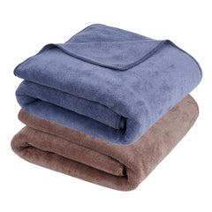 Fezora Microfiber Bath Towel 400 Gsm | For Men & Women Soft & Absorbent Weft Knitting Towels | Quick Dry Large Size Towel (Dark Grey & Brown) - 2 Piece
