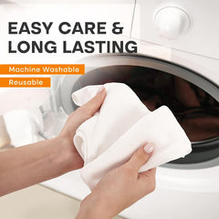 U & U Unique Utilities Microfiber Face Towels 400 Gsm | Gym Towels For Men & Women | Super Soft & Ultra Absorbent (White) -Set Of 4