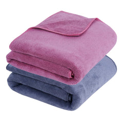 Fezora Microfiber Bath Towel 400 Gsm | For Men & Women Soft & Absorbent Weft Knitting Towels | Quick Dry Large Size Towel (Wine & Grey) - 2 Piece