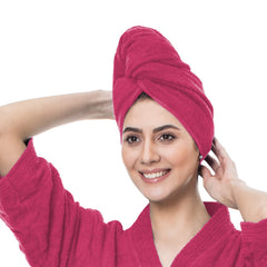 Sassoon Venir Microfiber Hair Wrap Towel 450 Gsm | For Women With Smooth Texture Super Absorbent Quick Dry Hair Turban (Assorted)- Pack Of 2