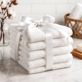Freshshine Face Towel 750 Gsm | Super Soft Quick Dry Microfiber Face Towel (White) - Set Of 5