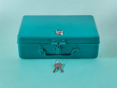 Aluminium Cash Box With Lock, For Jewellery Storage & Organizing - Ideal For Wardrobe, Desktop Locker Safe Peti Metal Container 10" (10" L X 6.5" W X 3" H), Colour - Green