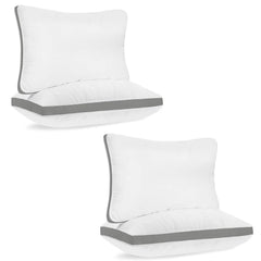 Premium Sleeping Pillow, Firm & Lofty Pillow, Size - 17 X 27 Inch | Bed Pillow For Sleeping, Microfiber Pillow, Washable | White Pillow - Set Of 4