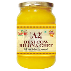 100% Natural A2 Desi Cow Bilona Ghee By Navin Organic | Rich In Nutrients & Delicious Healthy Desi Cow Ghee Good For Bones Health | (500ml) 16.9 Ounce | Jar Pack