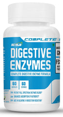 Nutrija Complete Digestive Enzymes Full Spectrum Digestive Enzyme Supplement | 60 Capsules, 100gm 0.2lbs