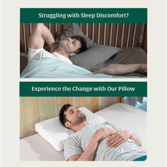Cervical Pillow, For Neck Pain & Shoulder Pain Relief, White - King Size | Memory Foam Pillow For Sleeping, Orthopedic Contour Pillow For Spondylitis | Neck Support, Medical Pillow - Pack Of 2