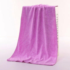 Cotton Bolls Textiles Premium Microfiber Bath Towel 400 Gsm | Ultra-Soft, Quick Dry Super Highly Absorbent, Superior Comfort, Durable & Elegant Design Towel (Purple)