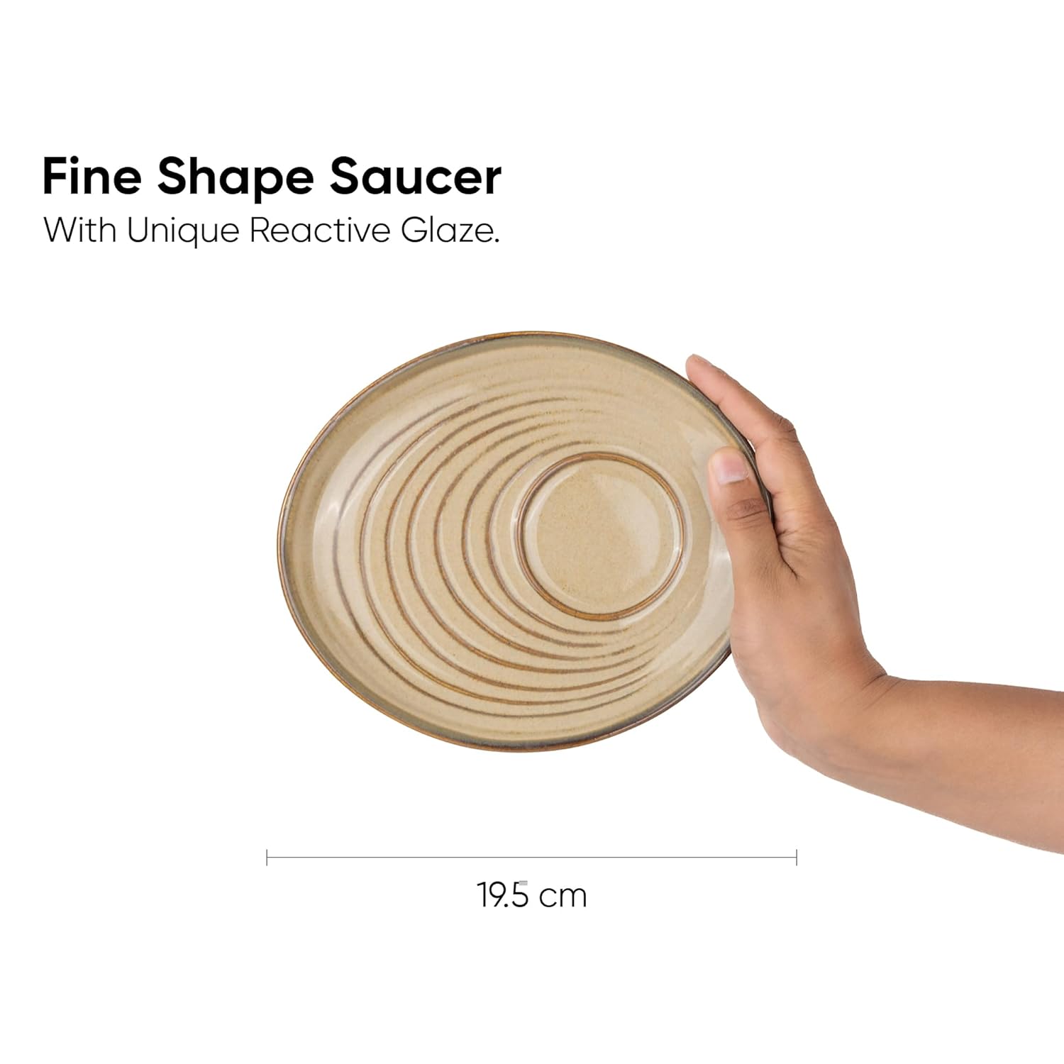 Ceramic Coffee Cup Saucer Set - Beige Reactive, 250ml | Ceramic Mug With Glossy Finish | Mug For Coffee - Ceramic Coffee Mug | 1 Cup + 1 Saucer - Microwave Safe Ceramic Coffee Cup Saucer Set - Beige Reactive, 250ml | Ceramic Mug With Glossy Finish | Mug For Coffee - Ceramic Coffee Mug | 1 Cup + 1 Saucer - Microwave Safe