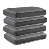 Memory Foam Pillow For Sleeping, Orthopedic Pillows For Neck Pain, Light Grey - 21 X 15 X 5 Inch | Memory Foam Pillows, Bed Pillow, Medium Firm, Care - Light Machine Wash - Set Of 4