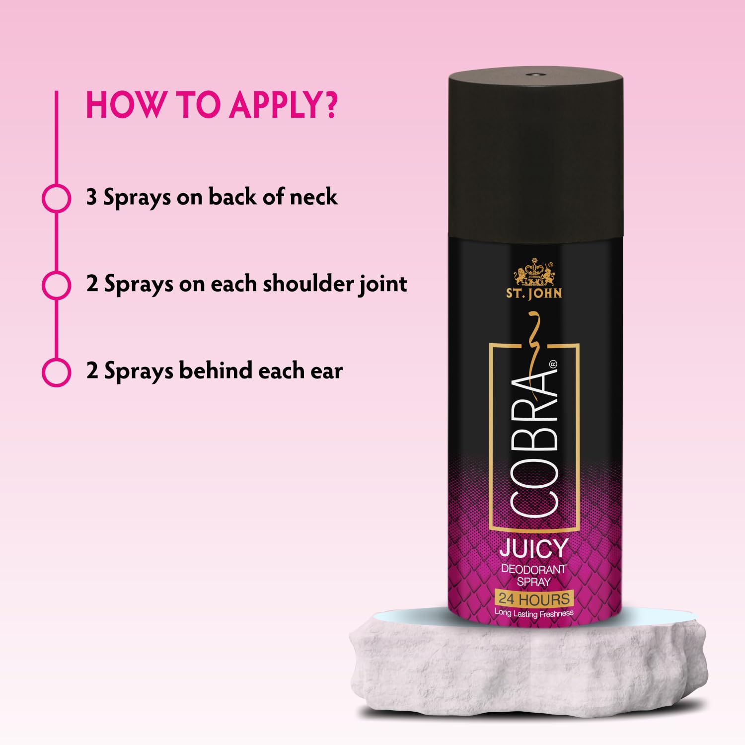 St. john Cobra Live & Juicy Deodorant Spray 300ml 10.1 Fl.oz. Pack Of 2 | Perfect Valentine Gift For Girlfriend & Boyfriend | 24hour Long Lasting Fragrance St. john Cobra Live & Juicy Deodorant Spray 300ml 10.1 Fl.oz. Pack Of 2 | Perfect Valentine Gift For Girlfriend & Boyfriend | 24hour Long Lasting Fragrance