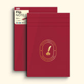 Flip Note A5 Notepad ā Velvet Finish Cover, 80 Sheets Premium Smooth Paper (Burgundy) Pack Of 2