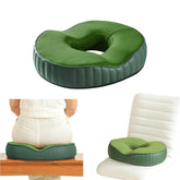 Donut Pillow For Tailbone Pain, Coccyx Seat Cushion For Chair, Green Color | Hemorrhoid & Piles Pillow - Car Seat Donut Cushion | Medium Firm, Memory Foam Orthopedic Ring Pillow, Above