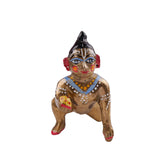 Laddoo Gopal God Idol, Bal Krishna, Kanha Ji Statue, Brass, Multicolor - 11 Cm, For Gifting & Worship, Religious, Home DƩcor, Baby Krishna Idol, Lord Krishna Murti