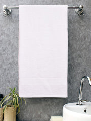Bombay Dyeing Tulip 100% Cotton Large Size Bath Towel 500 Gsm (White)