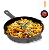 Super Smooth Black Cast Iron Fry Pan Or Skillet With Free Iron Tadka Pan - Medium 25.4cm, 10 Inch, 1.7 Liters, 2.4 Kg | Induction Friendly, Nonstick, Pre-Seasoned Fry Pan,100% Pure & Toxin Free