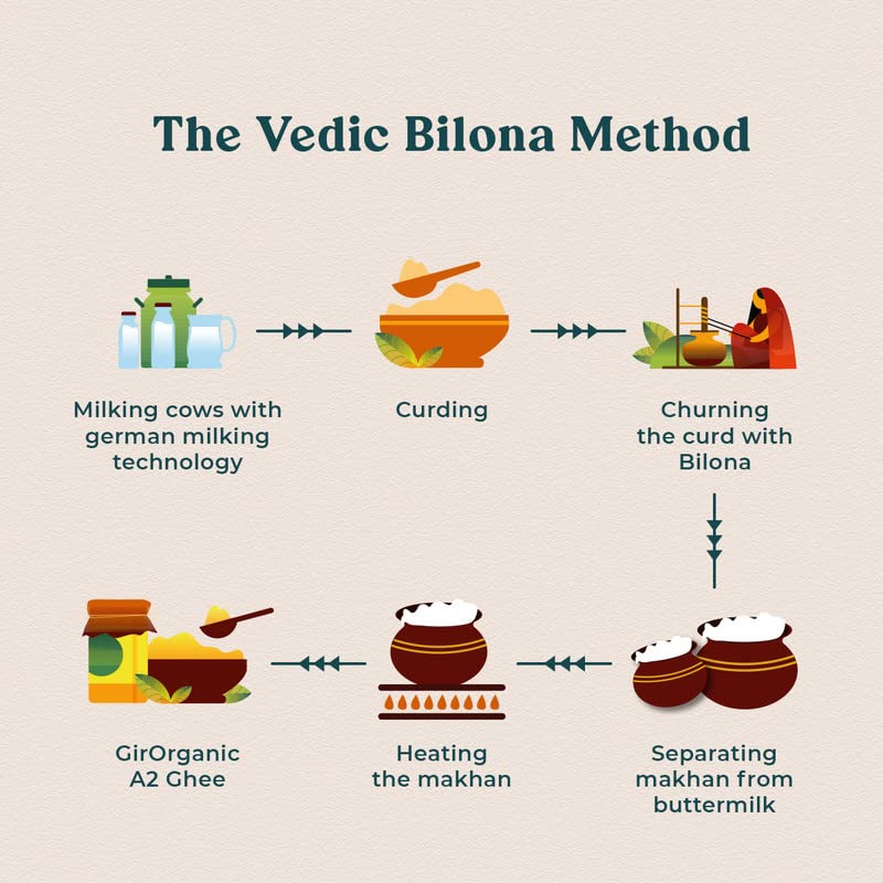 100% Pure A2 Gir Cow Ghee By Girorganic | Rich In Nutrients Healthy & Protein Fiber Pure Desi Ghee Perfect For Calcium | (250ml) 8.4 Ounce | Jar Pack 100% Pure A2 Gir Cow Ghee By Girorganic | Rich In Nutrients Healthy & Protein Fiber Pure Desi Ghee Perfect For Calcium | (250ml) 8.4 Ounce | Jar Pack